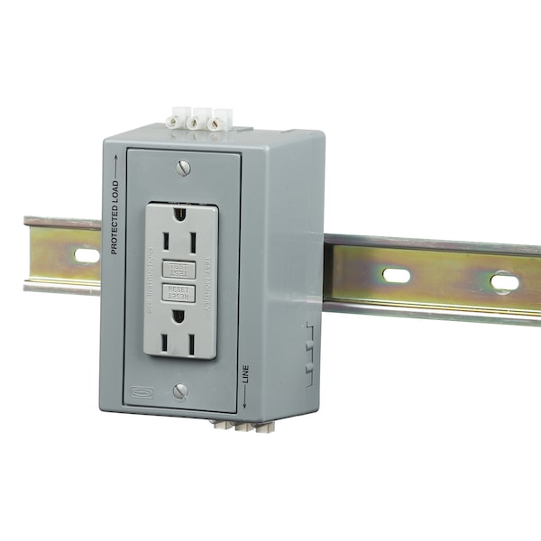 DIN Rail Utility Box- GFCI Duplex Receptacles